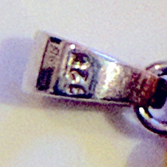 Vintage butterscotch amber valentine heart pendant sterling 1/2” new old stock - Picture 5 of 8